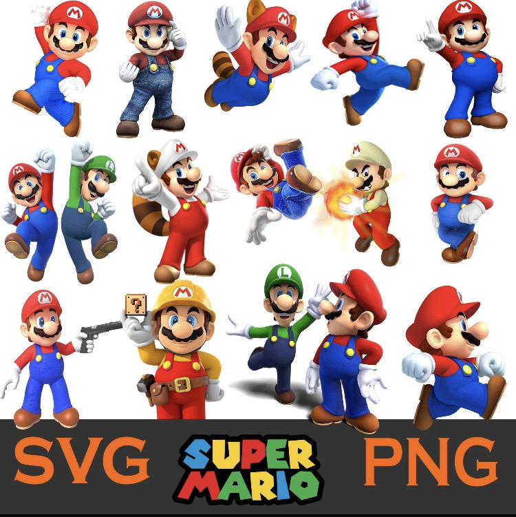 Super Mario Svg, mario svg files for cricut by mustafaduhan on DeviantArt