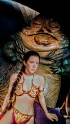 Carrie Fisher - Leia and Jubba the Hutt