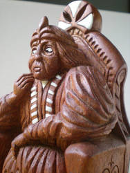 Close up of Carved Chess King