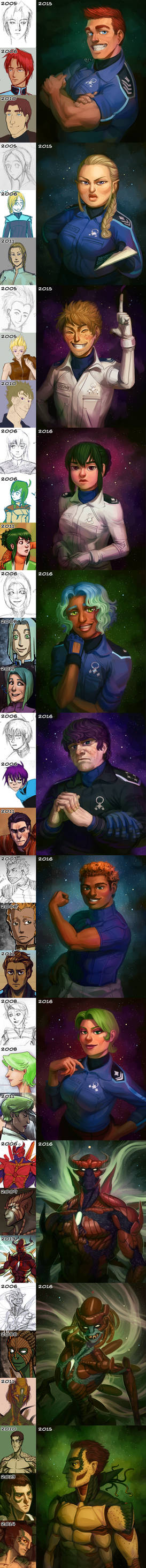 Space Crew Then and Now by MisterCrowbar