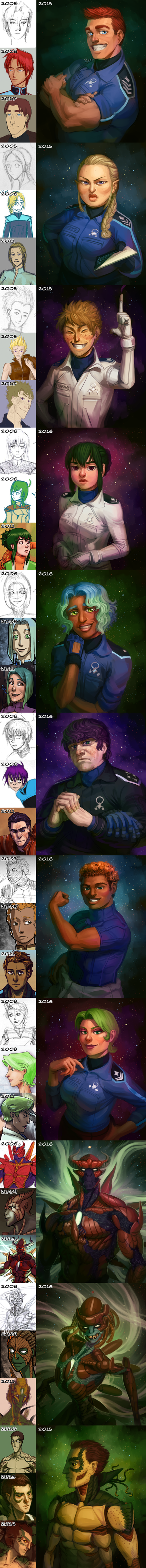 Space Crew Then and Now by MisterCrowbar