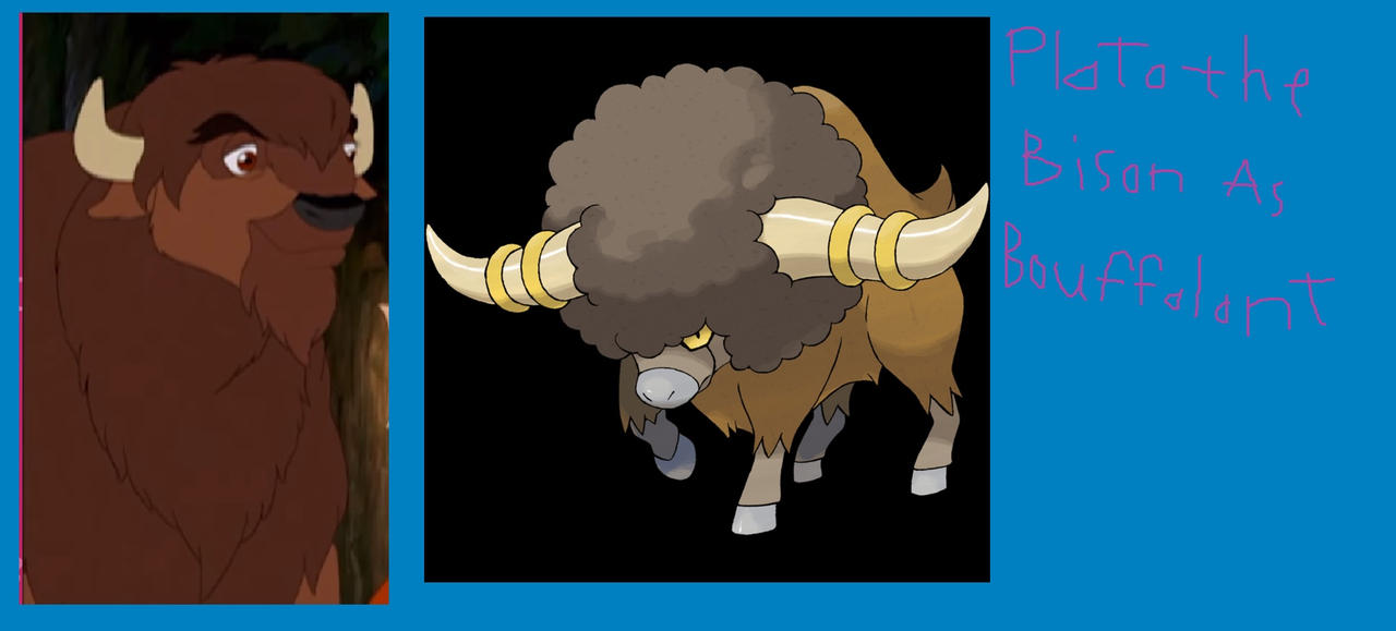 Bison Pokemon Plato The Bison As Bouffalant by Colin2002awesome on DeviantArt