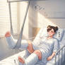 Chun-Li recuperating in a hospital ward