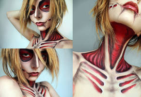 Annie Female Titan Cosplay make-up 2