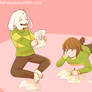 Chara and Asriel, simpler times