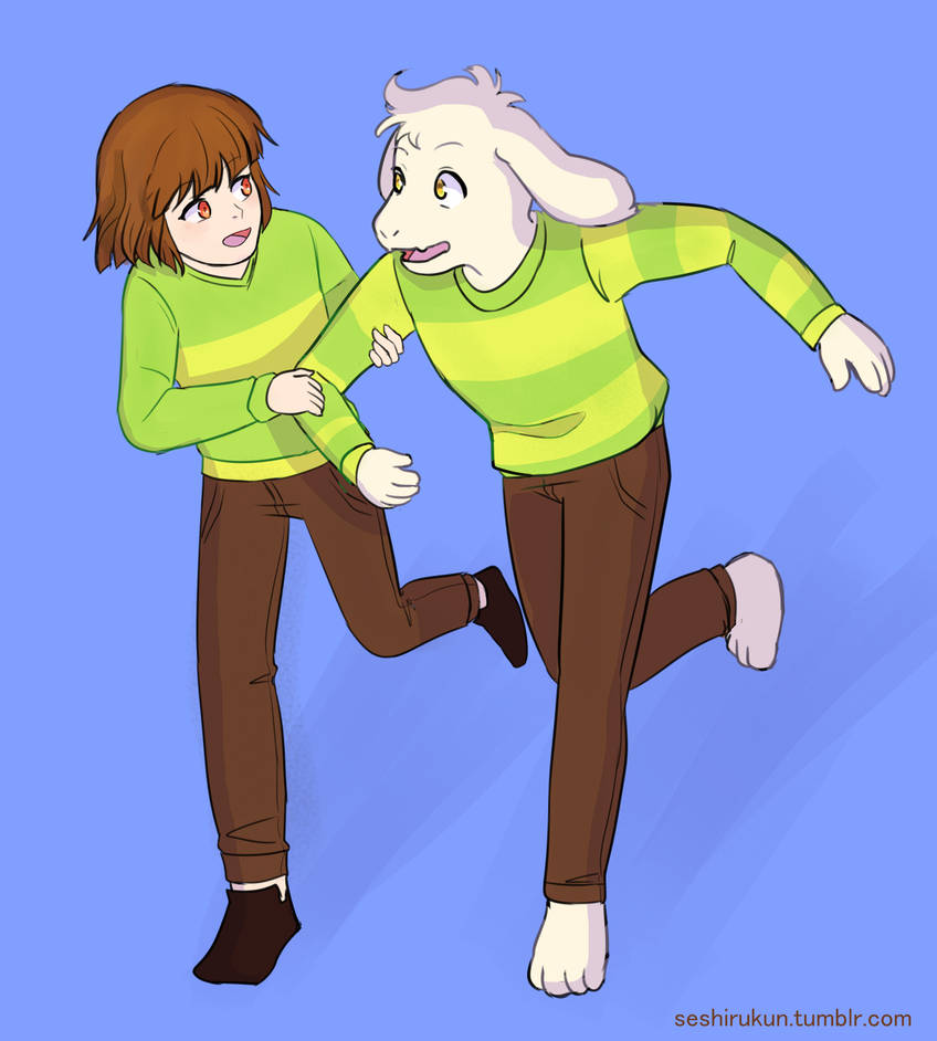 Chara And Asriel Playing by Seshirukun on DeviantArt