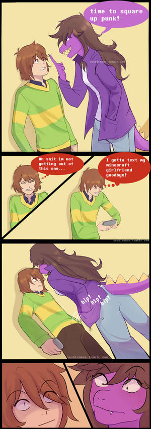 Deltarune Comic: Minecraft girlfriend part 1