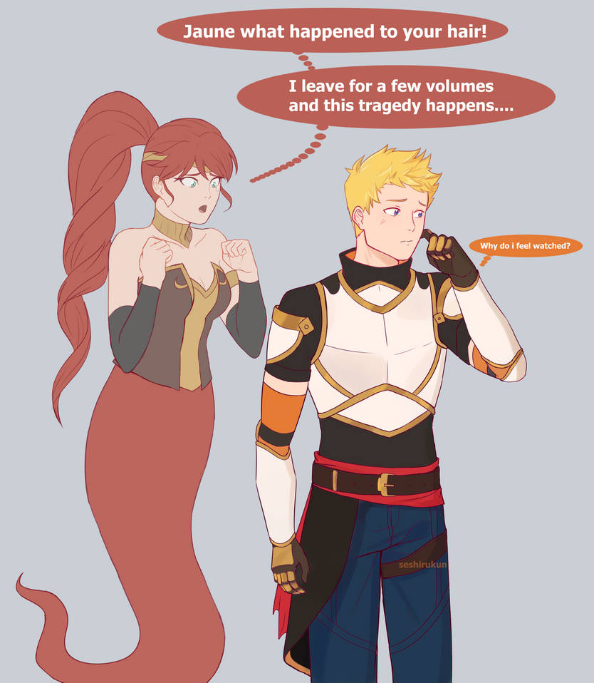 Rwby Pyrrha And Jaune Dynamic By Seshirukun On Deviantart