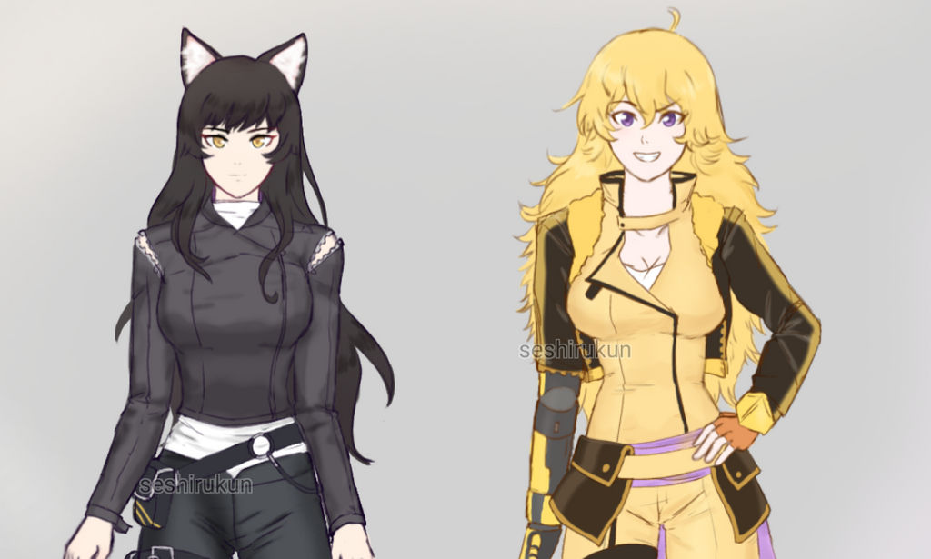 Blake Yarn Rwby Help Blake and Yang Redesigns (RWBY v7) by Seshirukun on DeviantArt