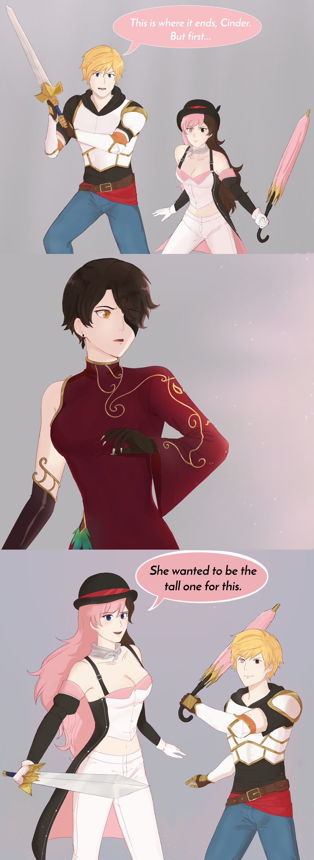 Jaune and Neo vs Cinder RWBY Comic (cm) by Seshirukun on DeviantArt