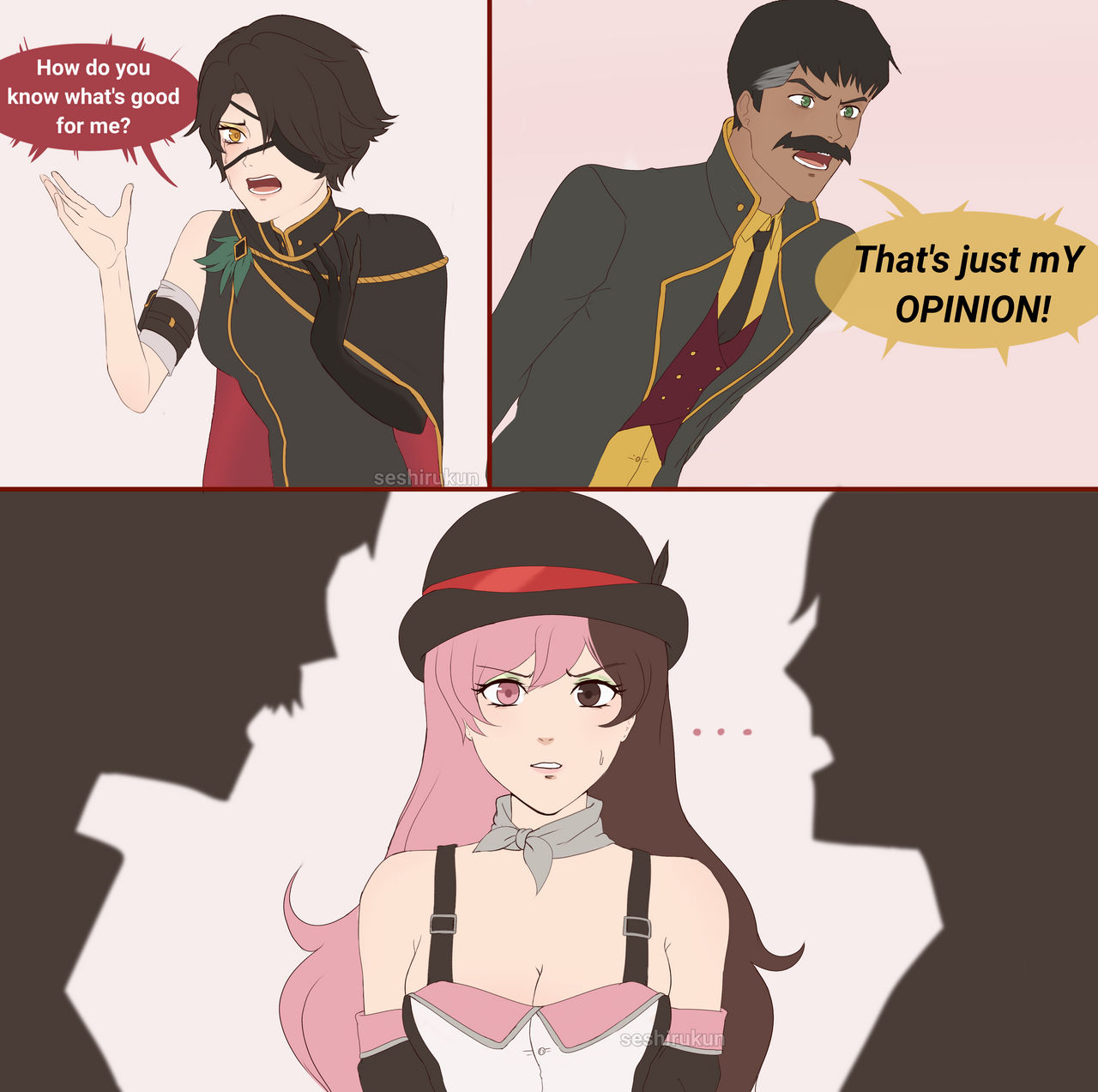Watts Skin Rwby Cinder and Watts arguing (RWBY V8) by Seshirukun on DeviantArt