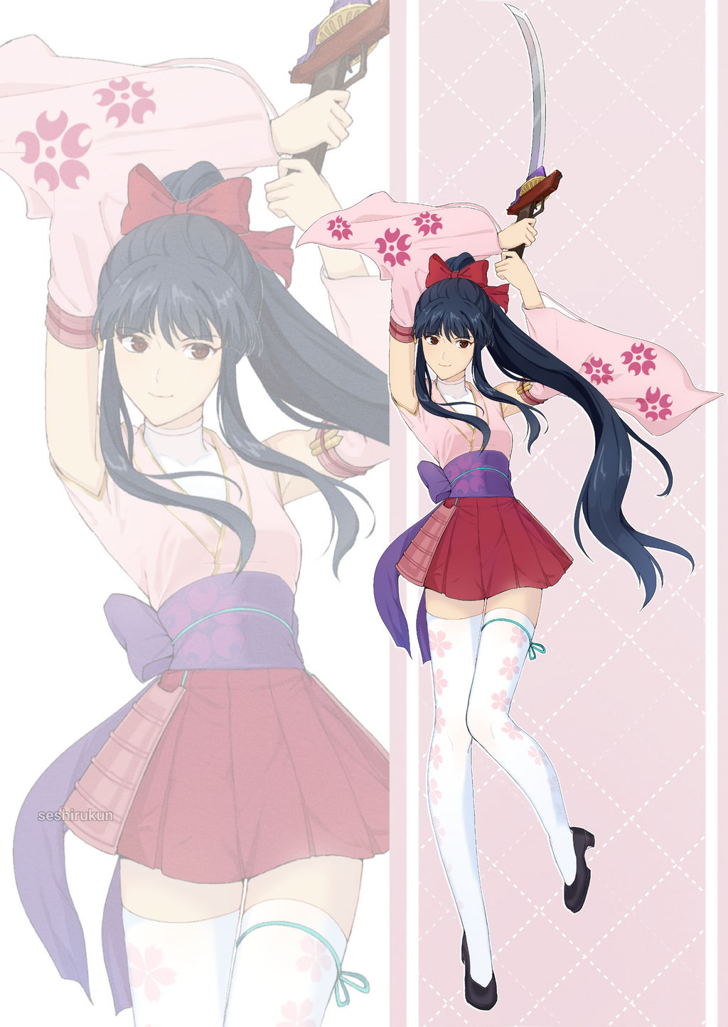 Sakura Shinguji (RWBY / Sakura Wars) by Seshirukun on DeviantArt