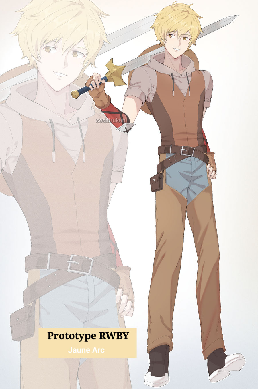 Jaune Arc Proto RWBY design by Seshirukun on DeviantArt