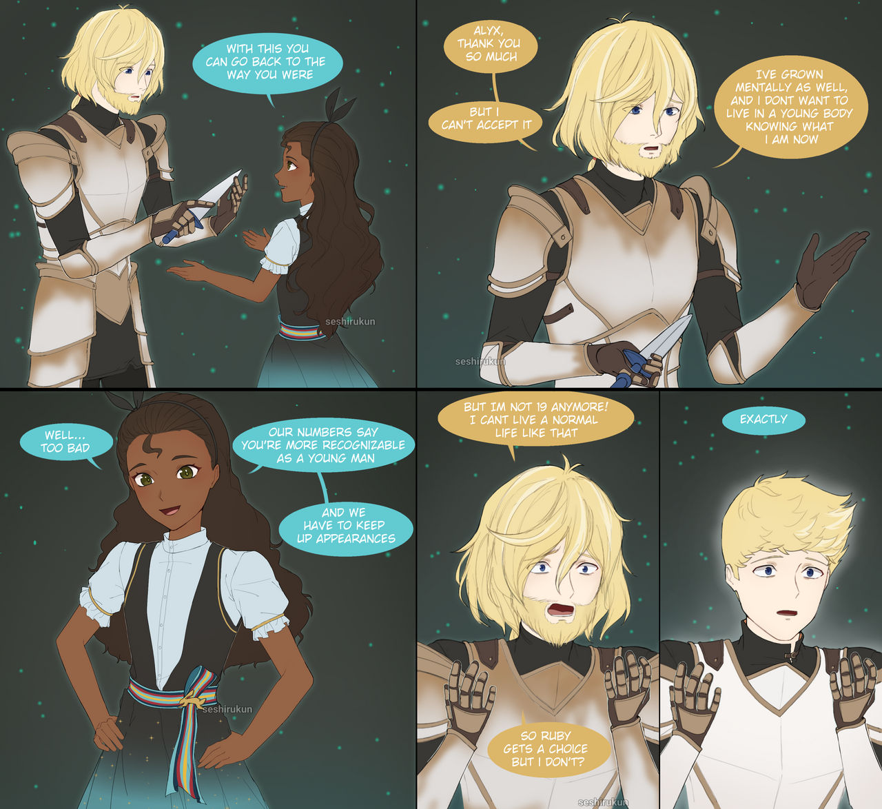 Jaune and Alyx talk (RWBY Comic) by Seshirukun on DeviantArt