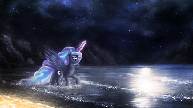 Luna night beach