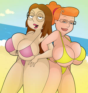 Meg and Patty BIG BOOBS bikini - COMMISSION