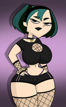 Sexy goth Gwen pin-up