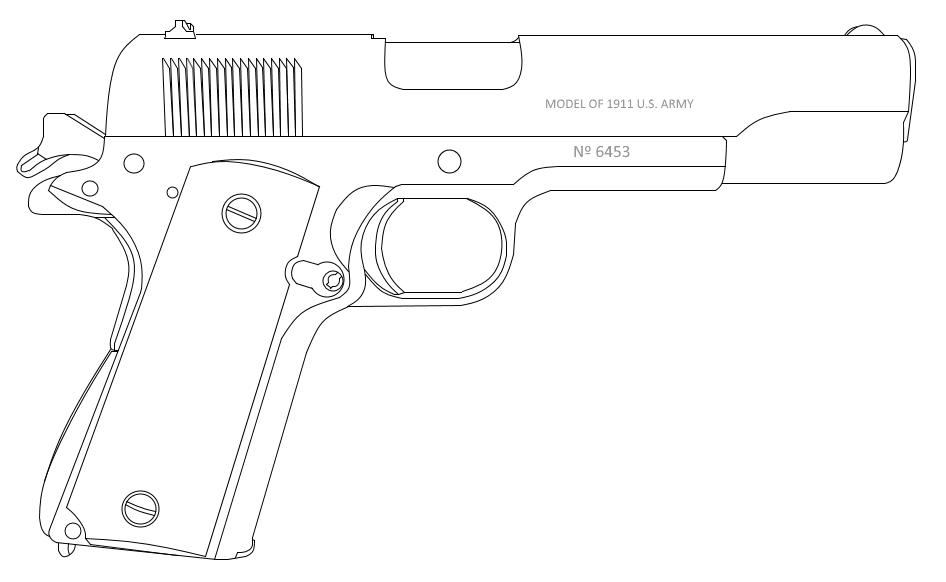 Cal.45 Drawing Colt M1911A1 by TartTinter62 on DeviantArt