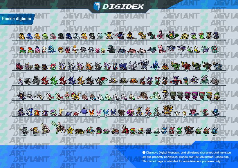 Digidex Rookie Digimon by SergioGranSol on DeviantArt