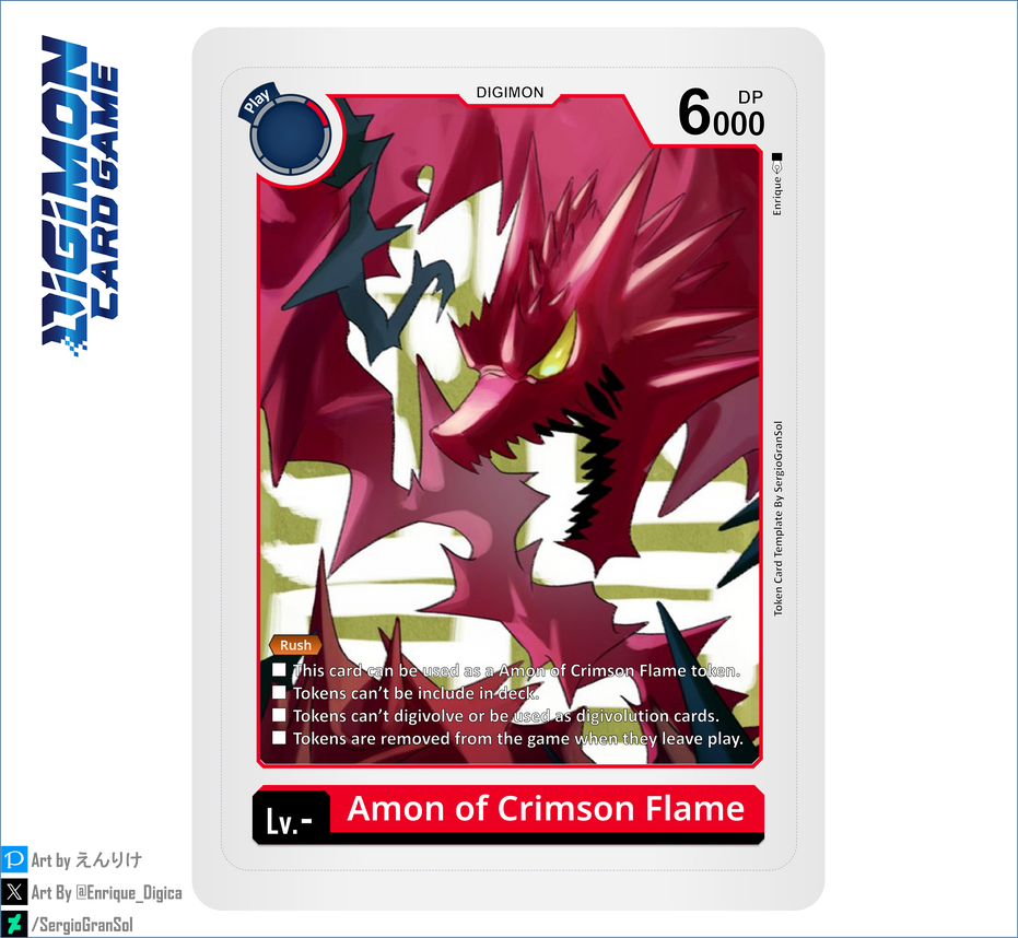 Digimon Token Digimon TCG Custom Amon Token Card by SergioGranSol on DeviantArt