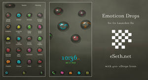 Emoticon Drops Go Launcher Preview