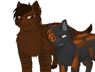 Tigerstar and Tawnypaw (old and unfinished)