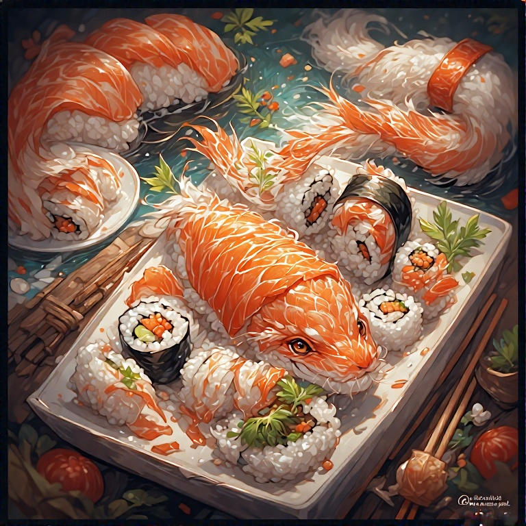 Sushi delight 7 by qzwxecrvtbtnum on DeviantArt
