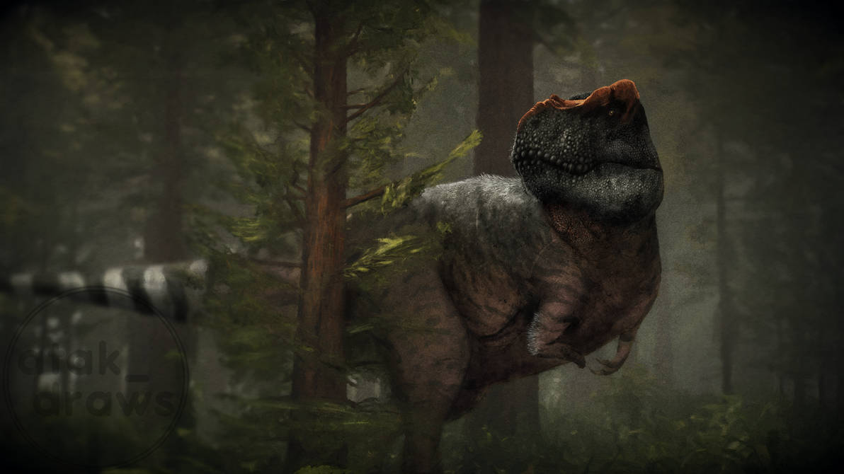 Tyrannosaurus rex in the woods by AtakDraws on DeviantArt