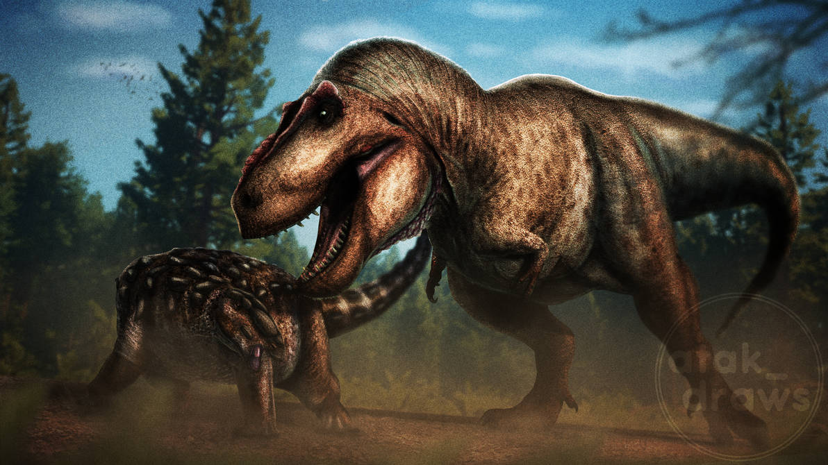 Denversaurus Ribs Tyrannosaurus vs Denversaurus by AtakDraws on DeviantArt