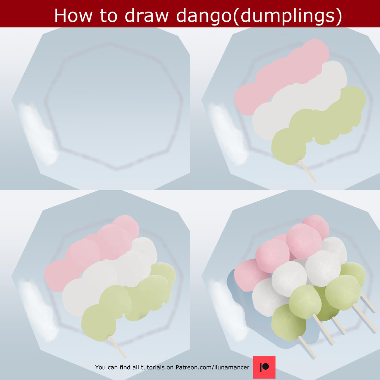 Draw Dango How to draw dango (dumplings) by llunamancer on DeviantArt