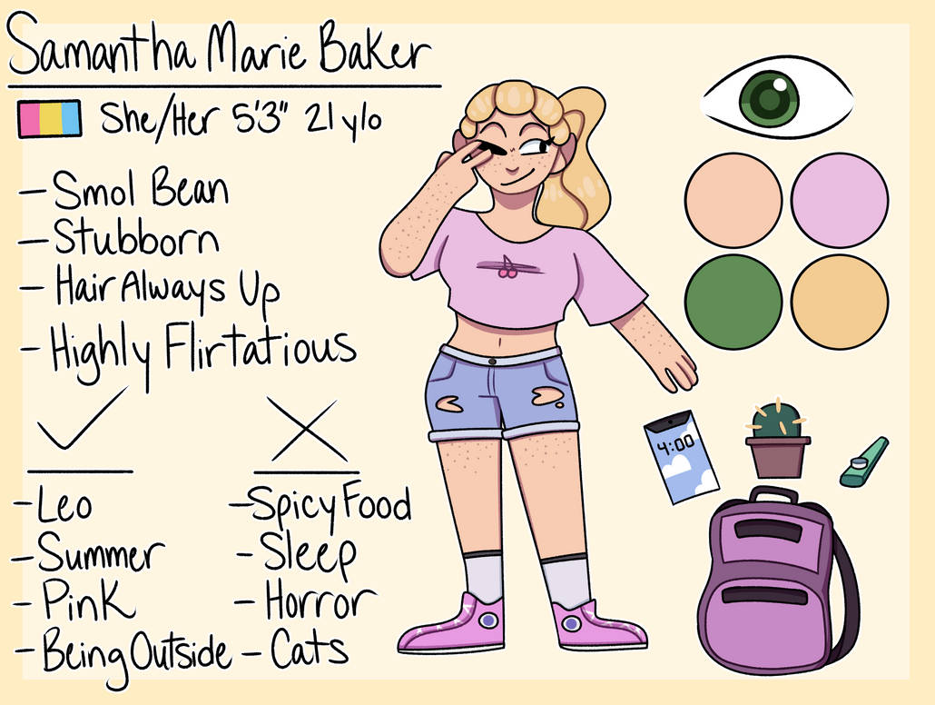 Sam Character Ref by LukesArtLife on DeviantArt