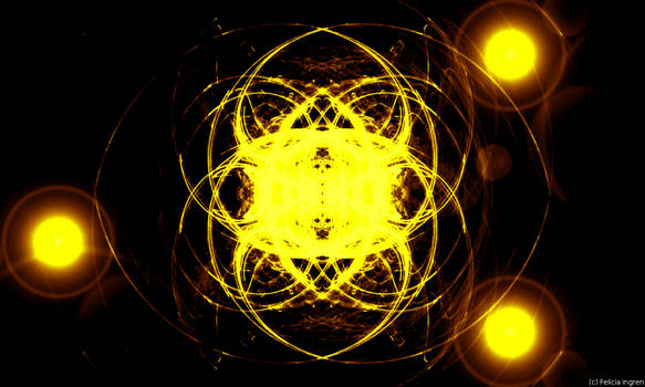 Yellow abstract alien  spider