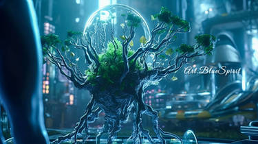 An Image of a Futuristic Tree