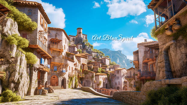 A Small Street in a Fantasy Town