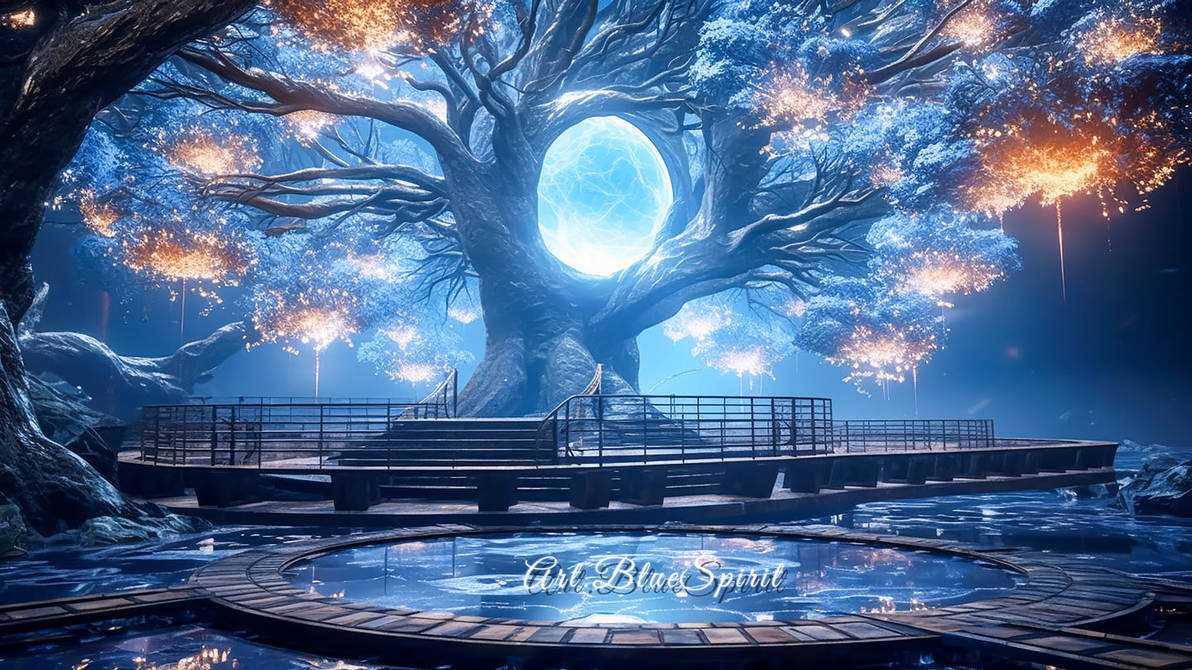 Nightcore Fantasy Art with Ethereal Trees by ArtSpiritShop on DeviantArt