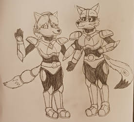 Amaterasu and Krystal in Power Armor