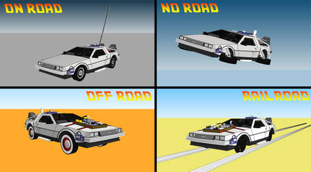 DeLorean Time Machine model on SketchUp (All 4)