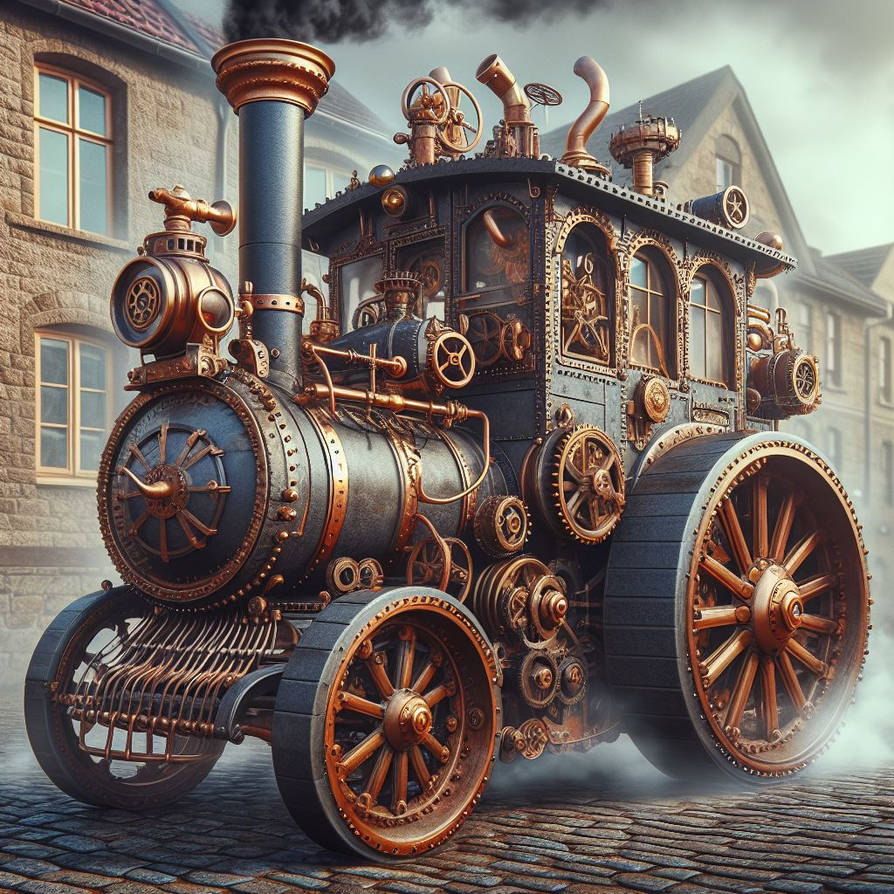 Steam Engine Pick Steampunk Traction Engine by icewizzard666 on DeviantArt
