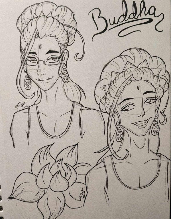 Buddha Ror Rabbit Buddha ROR III Sketches - 2023 by ladypoeart on DeviantArt
