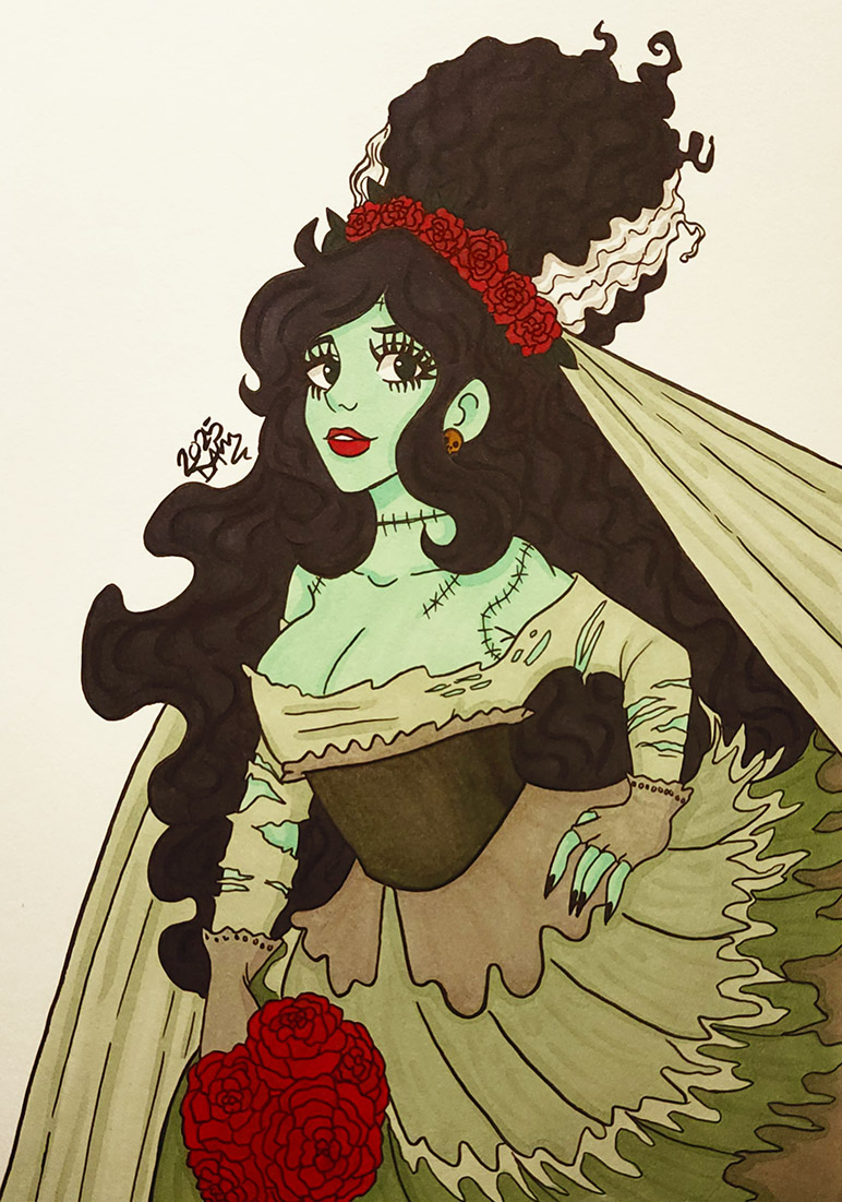 Inktober 2025: Day 18 - The Bride