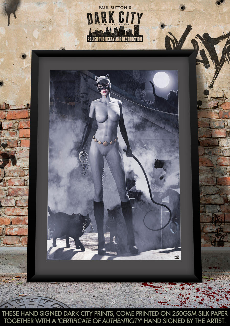 Catwoman Animated Series Dark City Comic Art Print