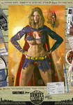 Supergirl Ripped'n'Torn 'Sunset City' Comic Print by PaulSuttonArt