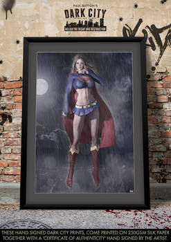 Supergirl Rain Melissa Benoist Dark City Print