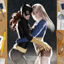 Batgirl and Supergirl 'Superlove' Comic Art Print