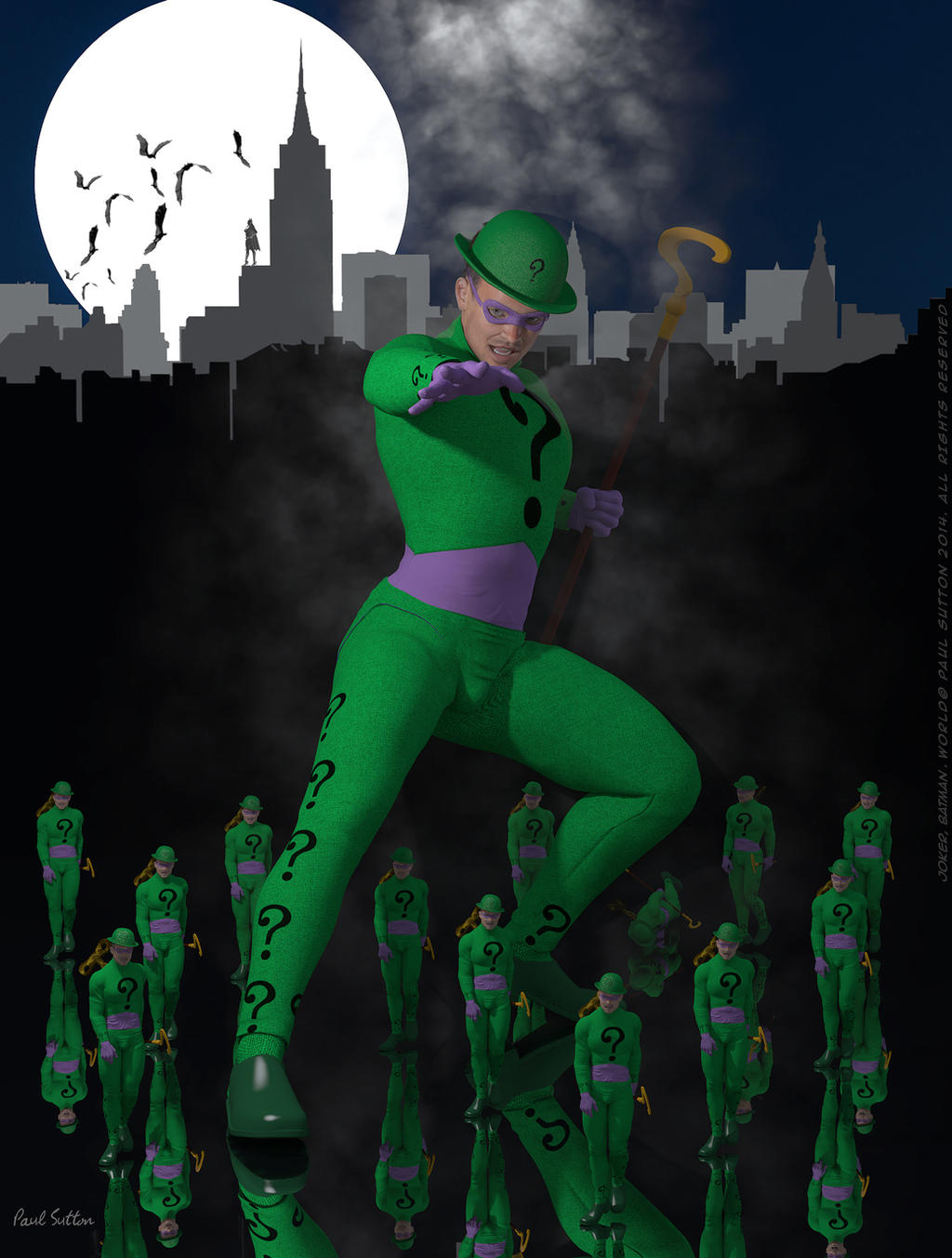 Color Swapped Riddler Batman Batman's Riddler by PaulSuttonArt on DeviantArt