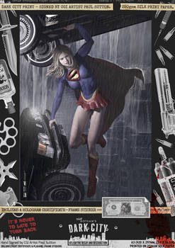 Supergirl II 'Dark City' Var. Signed Comic Print
