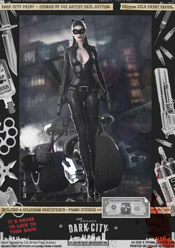 Catwoman (TDKR) Dark City Var. Signed Comic Print