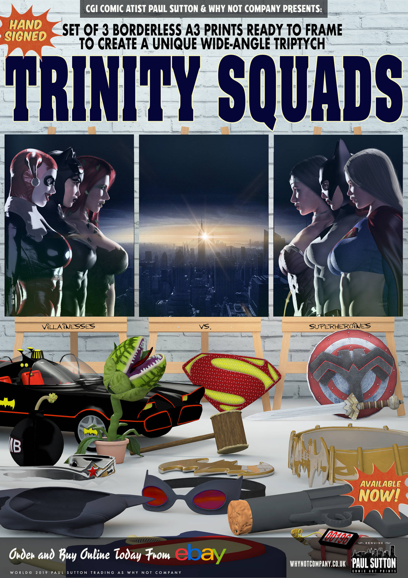 The Trinity Squads, Villainesses vs. Superheroines by PaulSuttonArt