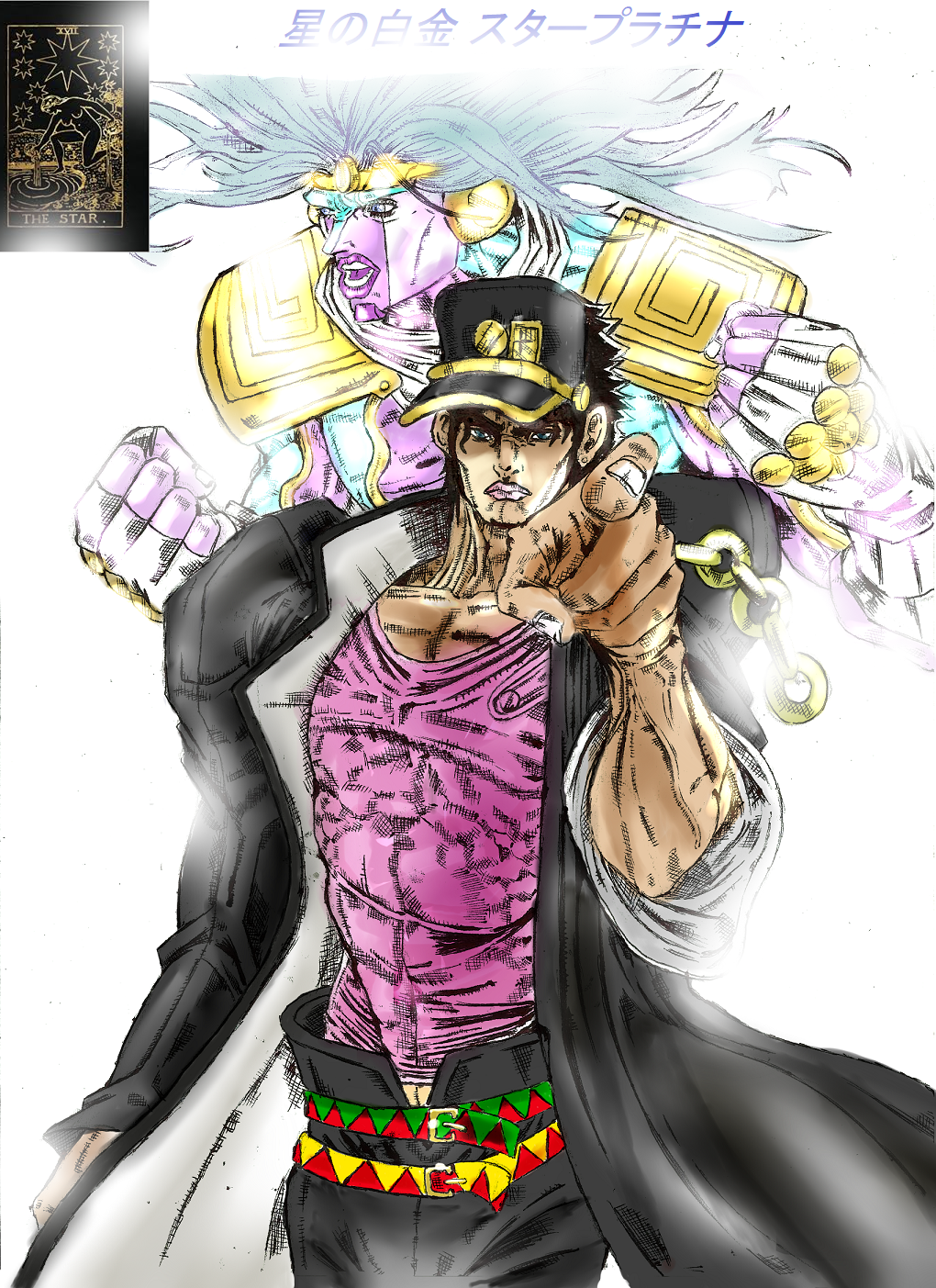 Jotaro and Star Platinum by MagicKitsune on DeviantArt