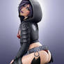 Goth Hoodie Girl Pinup